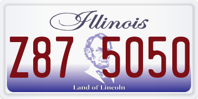 IL license plate Z875050