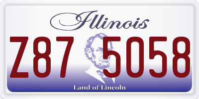 IL license plate Z875058
