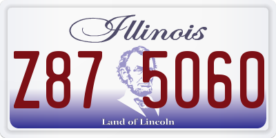 IL license plate Z875060