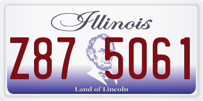 IL license plate Z875061