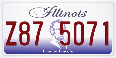 IL license plate Z875071