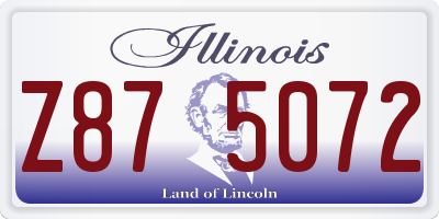 IL license plate Z875072
