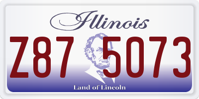 IL license plate Z875073