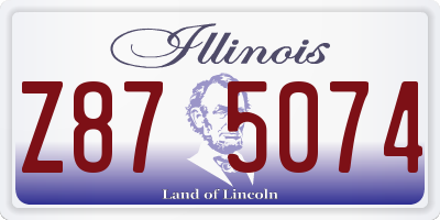 IL license plate Z875074