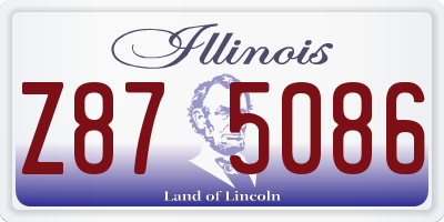 IL license plate Z875086