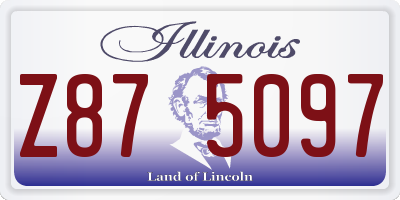 IL license plate Z875097