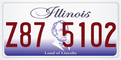 IL license plate Z875102