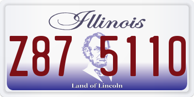 IL license plate Z875110