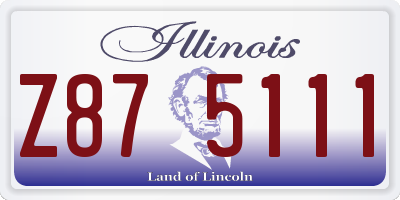 IL license plate Z875111
