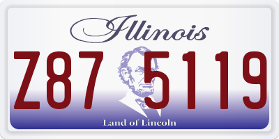 IL license plate Z875119