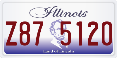 IL license plate Z875120