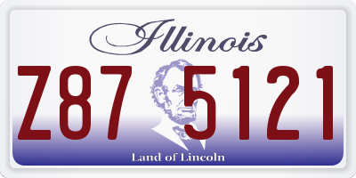 IL license plate Z875121