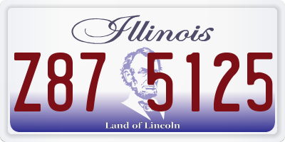 IL license plate Z875125