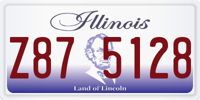 IL license plate Z875128
