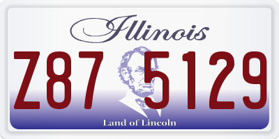 IL license plate Z875129