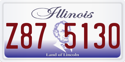 IL license plate Z875130