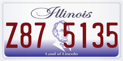 IL license plate Z875135