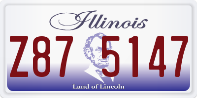IL license plate Z875147