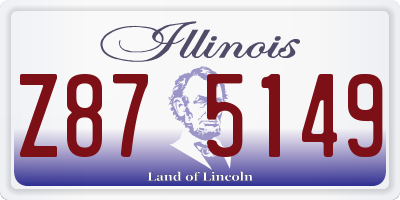 IL license plate Z875149