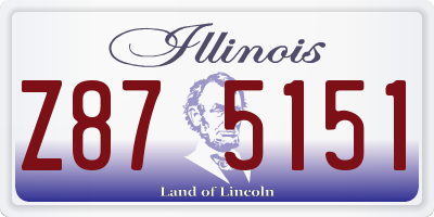 IL license plate Z875151