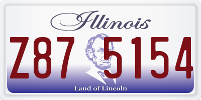 IL license plate Z875154