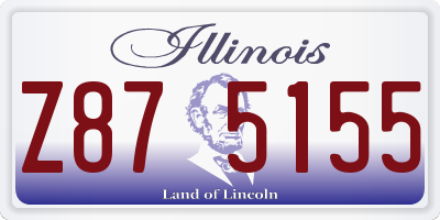 IL license plate Z875155