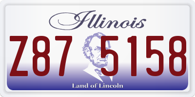 IL license plate Z875158