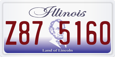 IL license plate Z875160