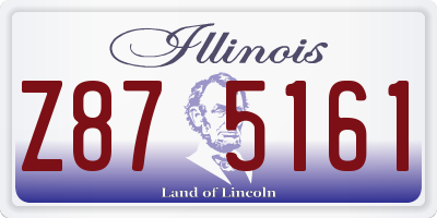 IL license plate Z875161