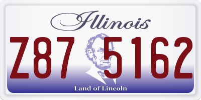 IL license plate Z875162