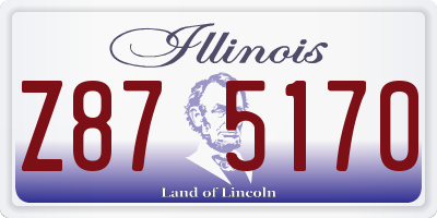 IL license plate Z875170