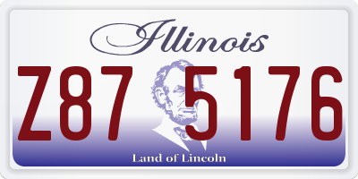 IL license plate Z875176