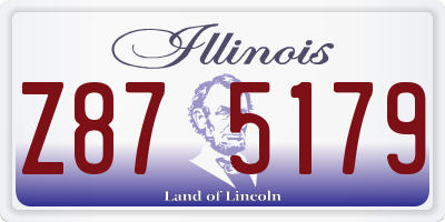 IL license plate Z875179