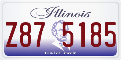 IL license plate Z875185