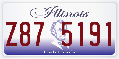 IL license plate Z875191