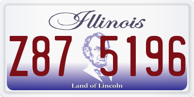 IL license plate Z875196