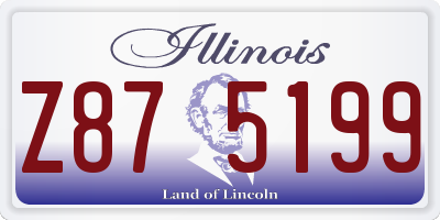 IL license plate Z875199