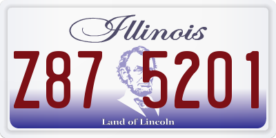 IL license plate Z875201