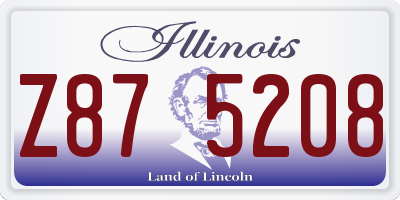 IL license plate Z875208
