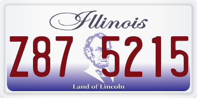 IL license plate Z875215