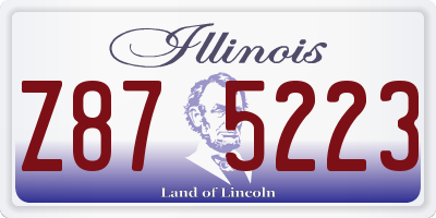 IL license plate Z875223