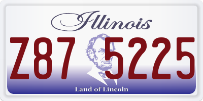 IL license plate Z875225