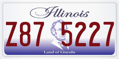 IL license plate Z875227