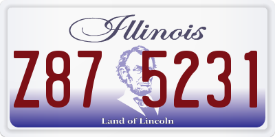 IL license plate Z875231
