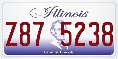 IL license plate Z875238