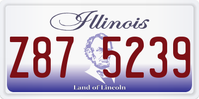 IL license plate Z875239