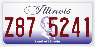 IL license plate Z875241