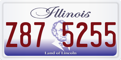 IL license plate Z875255
