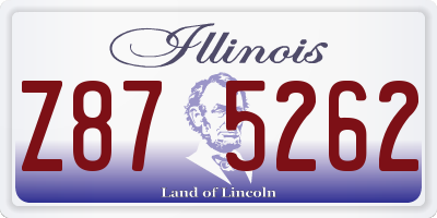 IL license plate Z875262