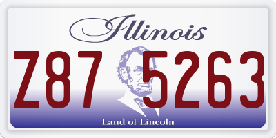 IL license plate Z875263
